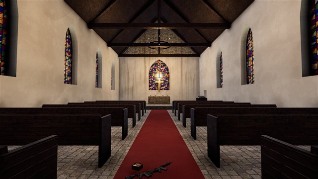 Inside the church