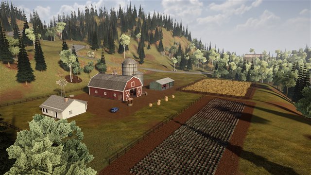 A farm from above