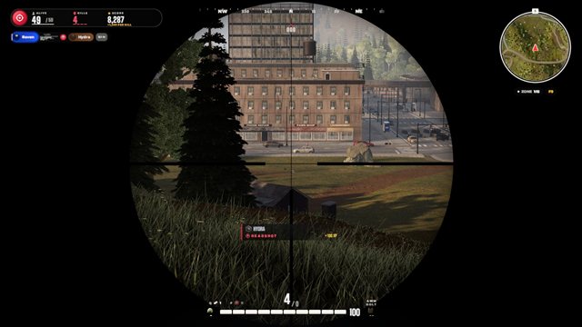 Sniper scope view