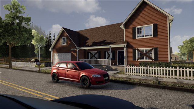 A row of suburban houses